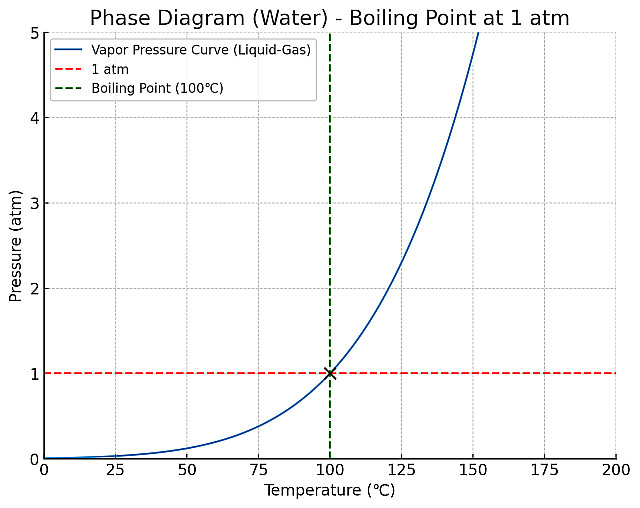 상평형도에서 증기압 곡선