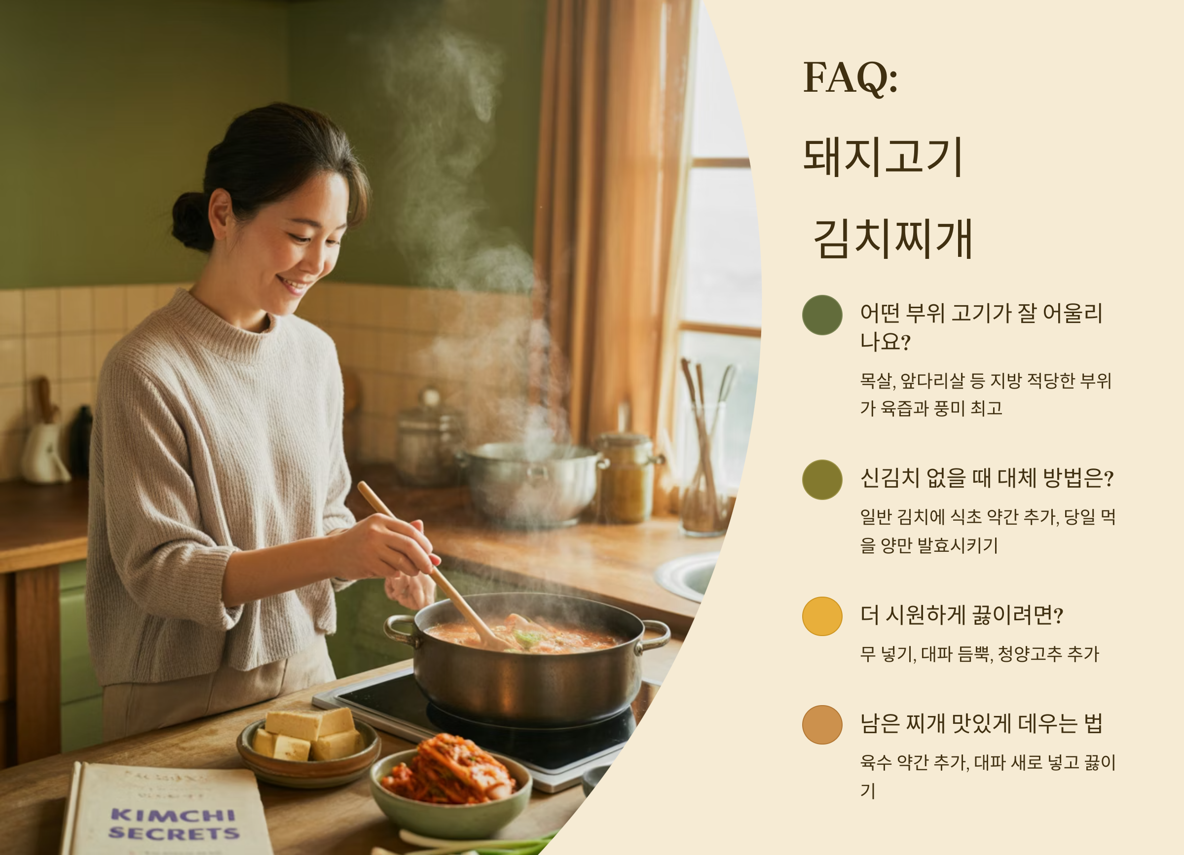 김치찌개에 신김치 대신 생김치를 써도 괜찮나요?