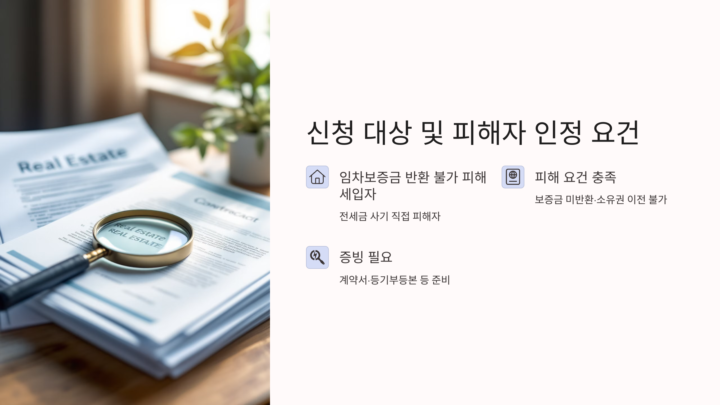 전세 사기 피해 신청 대상 및 피해자 인정 요건