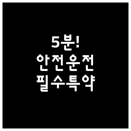 안전운전 할인 특약 5분 만에 가입하..