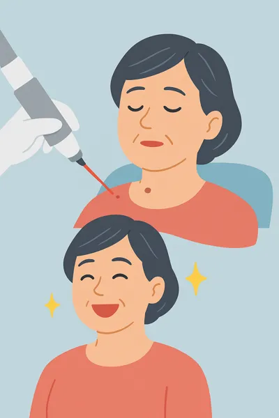 쥐젖 제거 레이저 시술 과정과 회복6