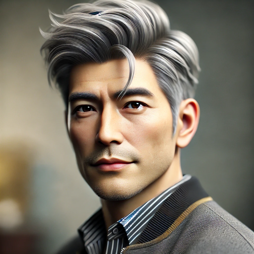 검정머리와 흰머리가 자연스럽게 어울림