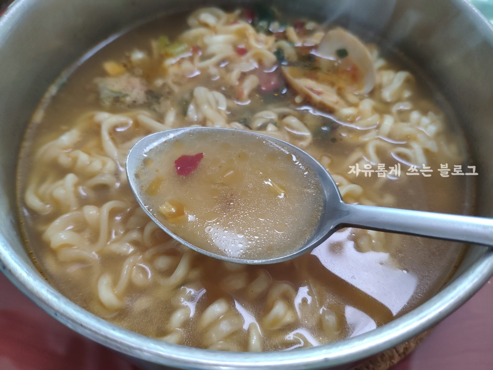 바지락 술찜면 후기