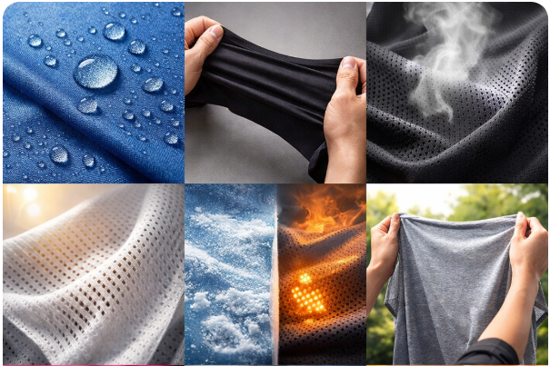 러닝복 원단 선택 (흡습속건, 통기성, 계절별)