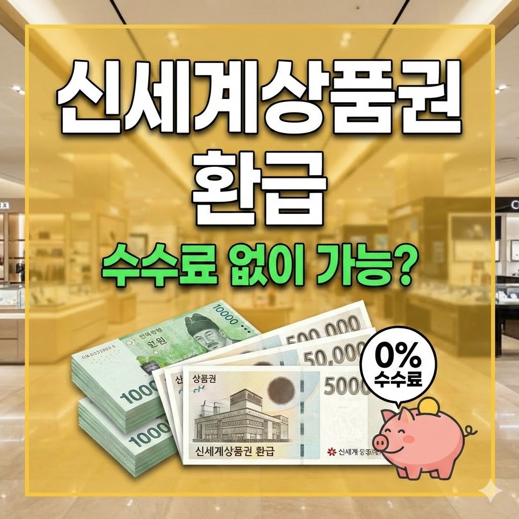 신세계상품권 환급 방법 총정리 수수료 없이 환불 현금화 가능?