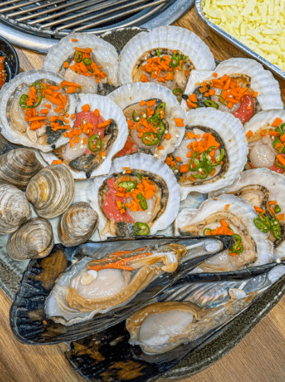 해리단길 맛집 "황금조개구이횟집" 음식