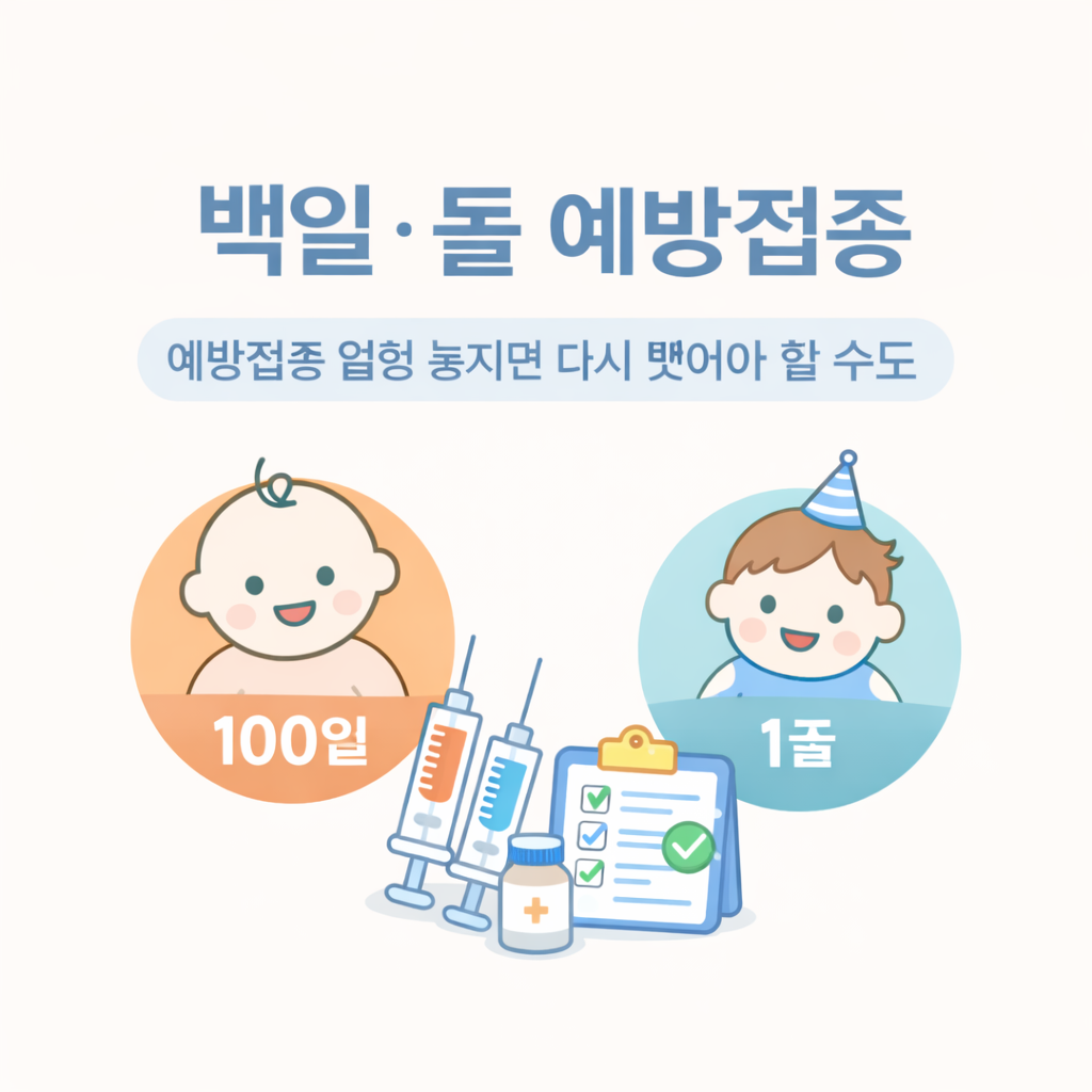 백일&middot;돌 예방접종