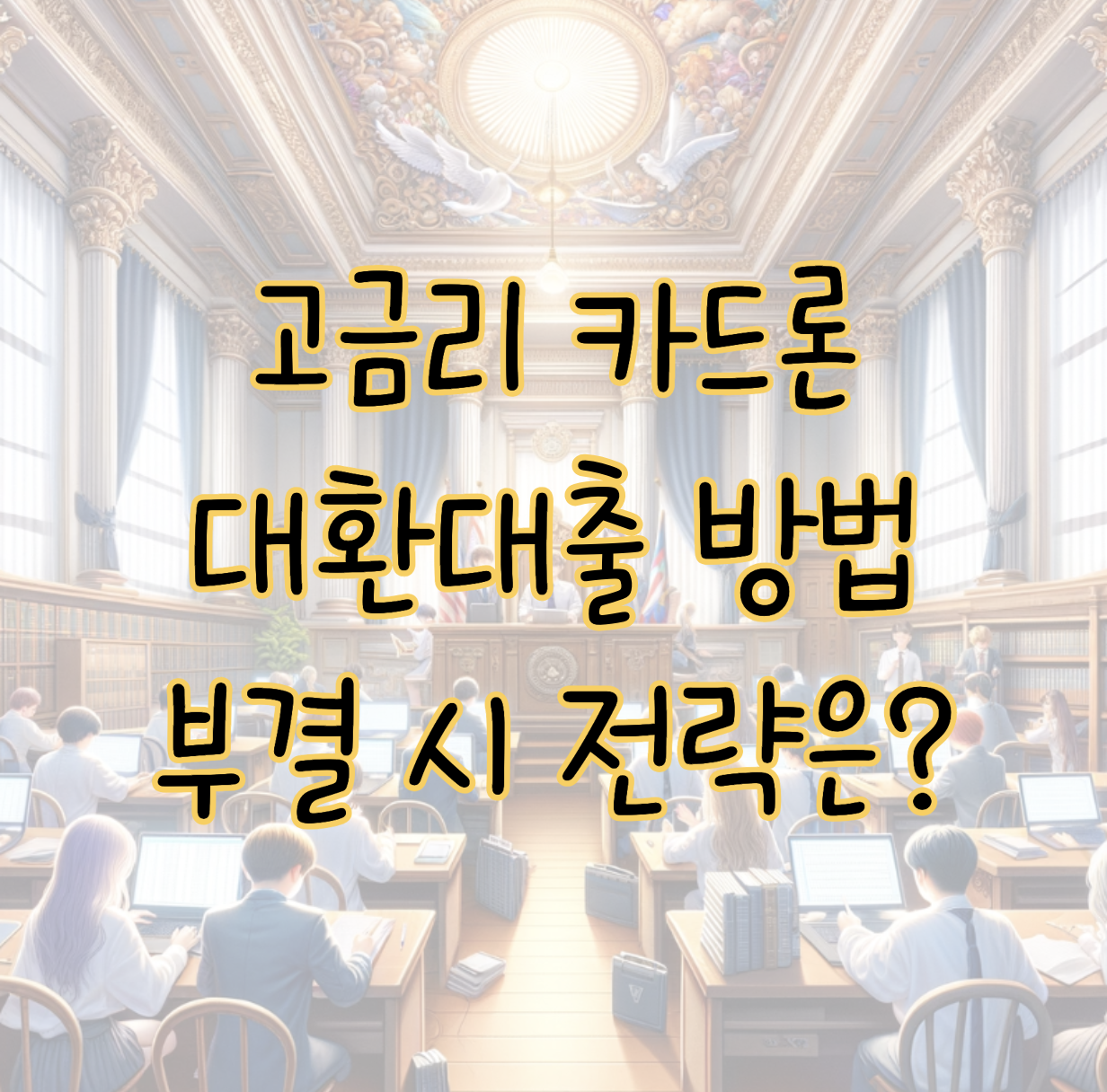 고금리 카드론 부담을 줄일 수 있는 대환대출 방법 및 전략 표지
