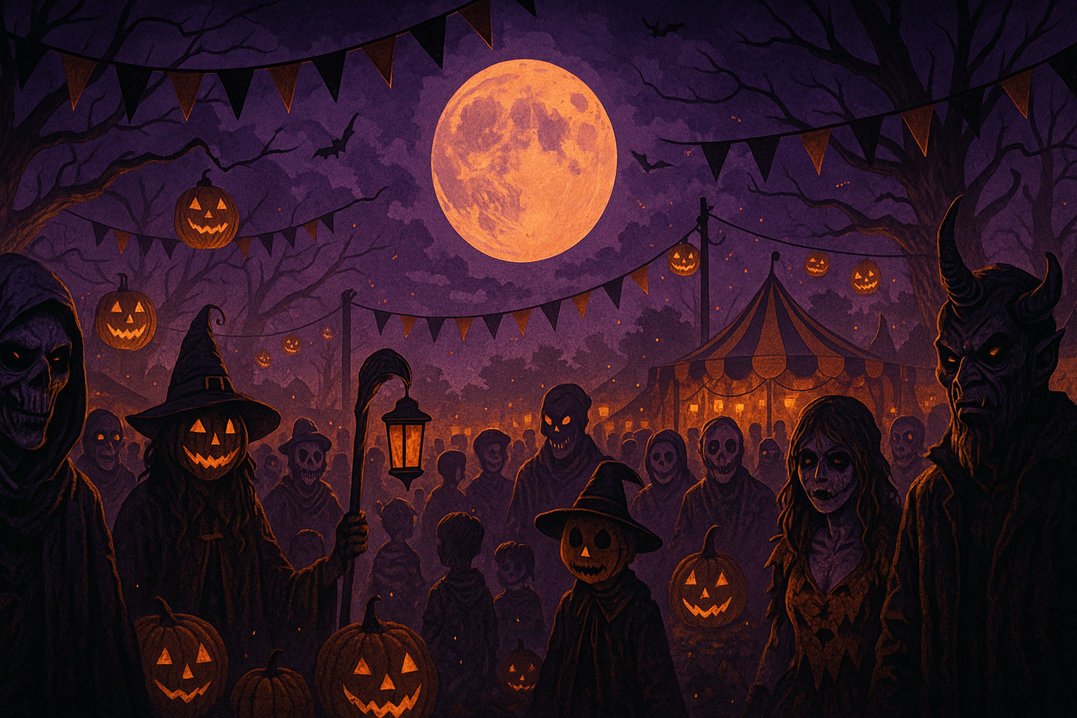 할로윈 분위기의 그림