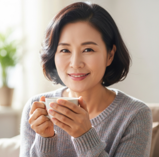 차마시는 여인 이미지
