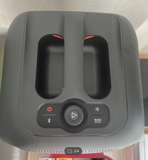 jbl 파티 앙코르 상단 모습입니다