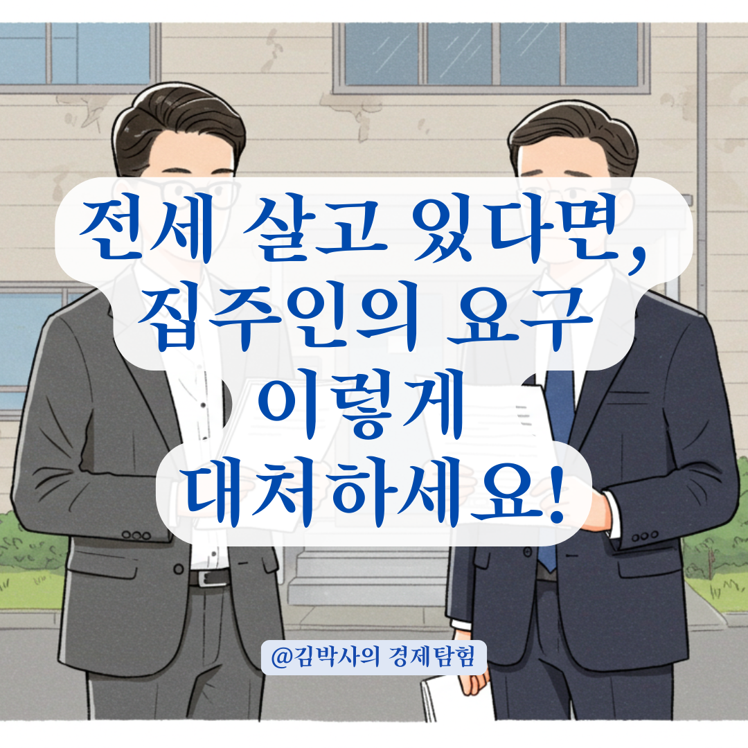 집주인이 일방적으로 전세 빼라 한다면? 세입자가 꼭 알아야 할 대응법.