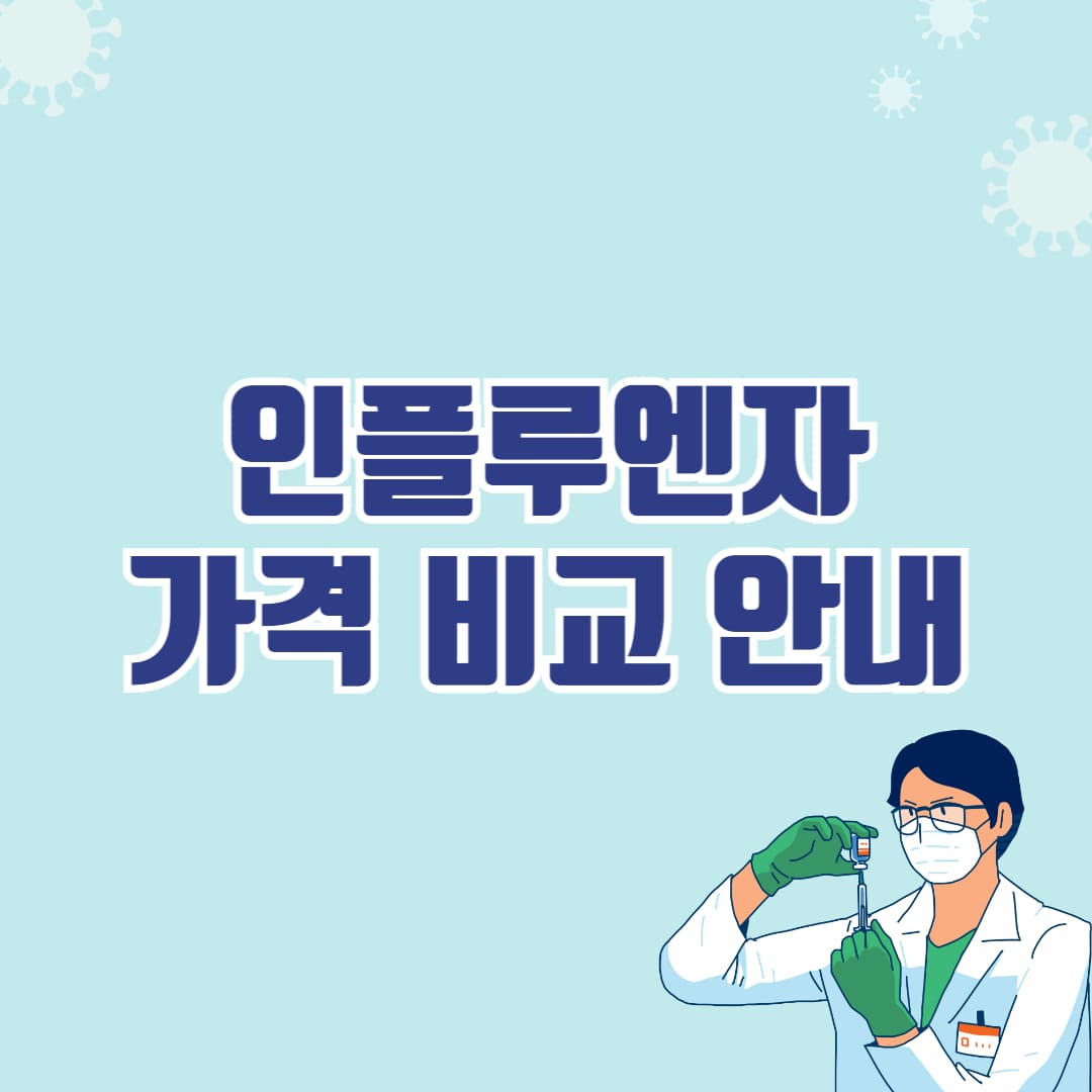 인플루엔자 가격 비교 방법 안내