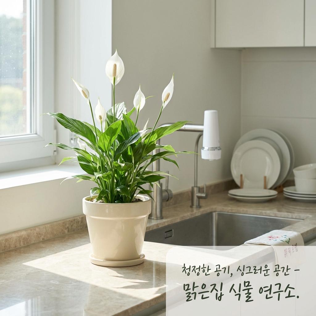 주방 가스레인지 일산화탄소 잡는 식물