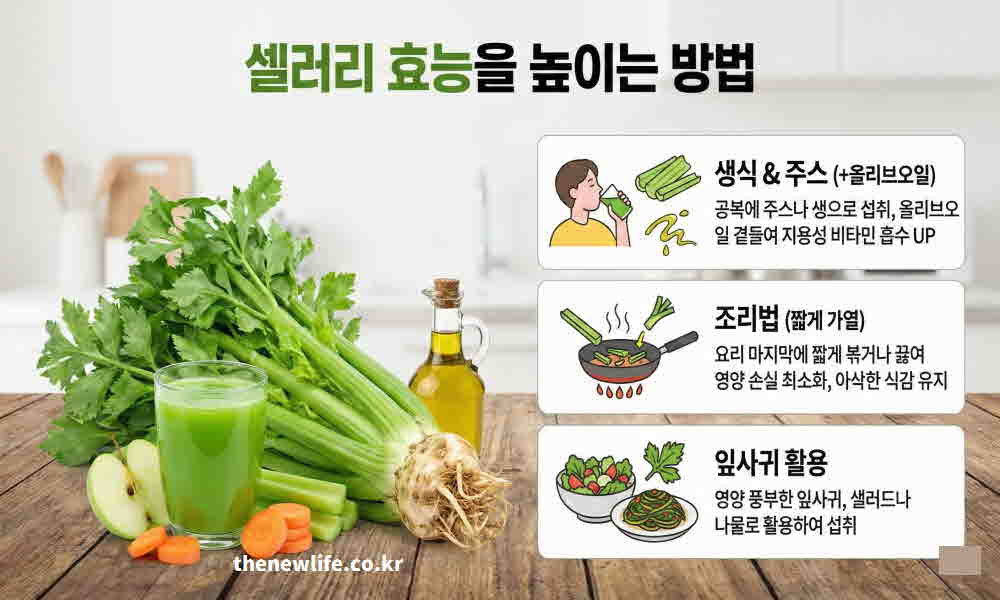 셀러리 효능 높이는 섭취 방법