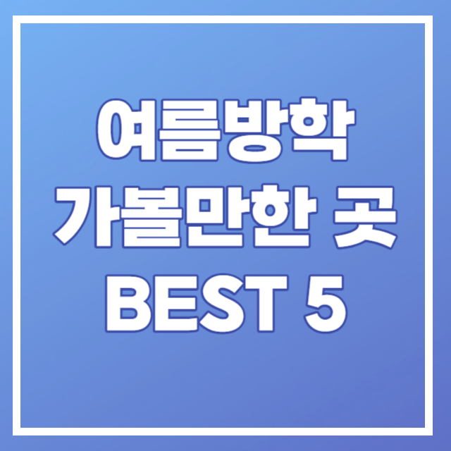 여름방학 체험