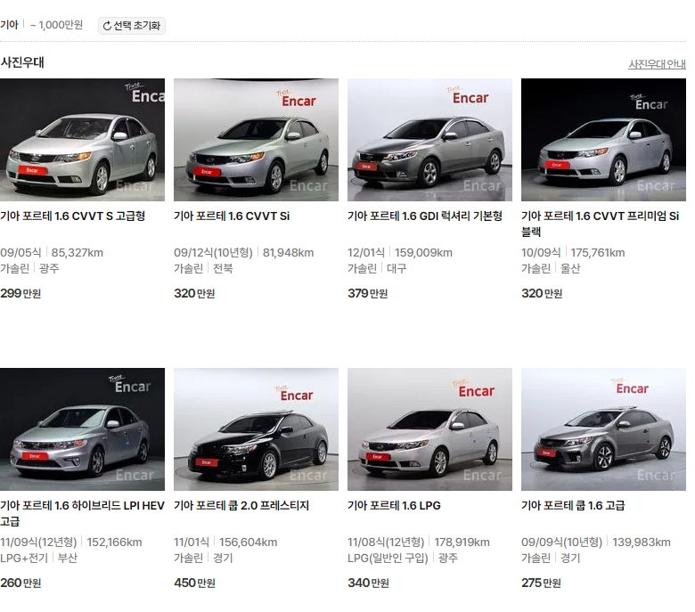 포르테 엔카 가격