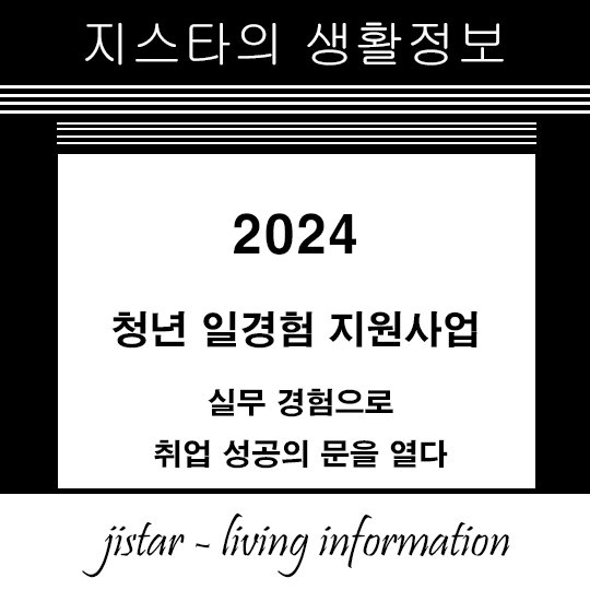 2024 청년 일경험 지원사업 - 실무 경험으로 취업 성공의 문을 열다