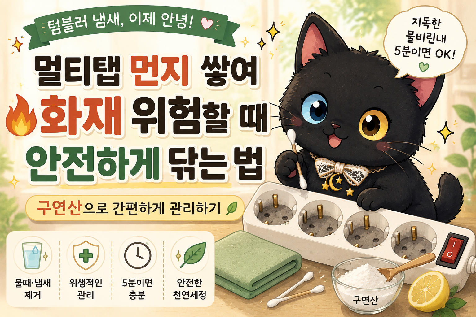 멀티탭 먼지 청소하는 법, 화재 위험 줄이는 안전한 관리 방법