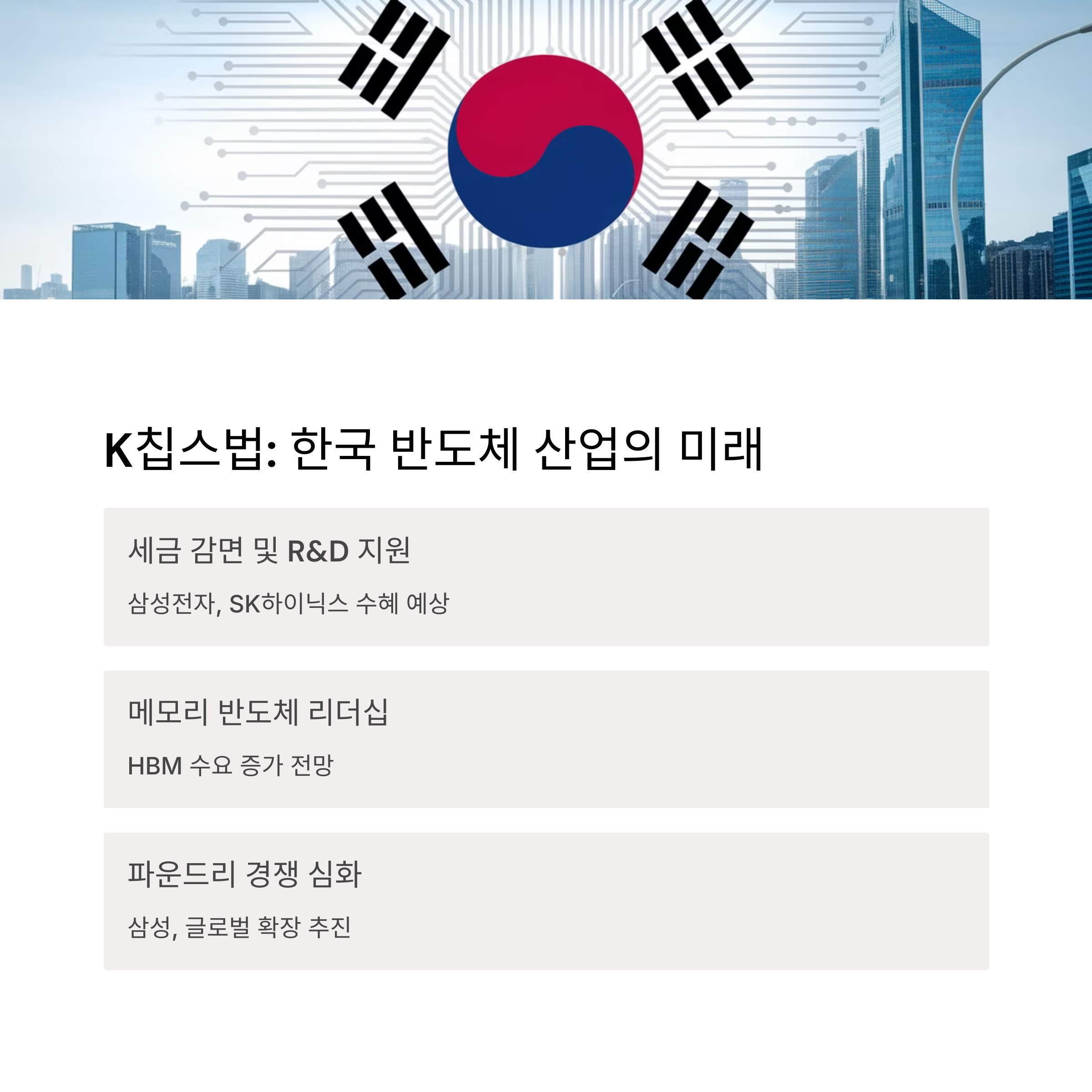 K칩스법으로보는한국반도체산업의미래