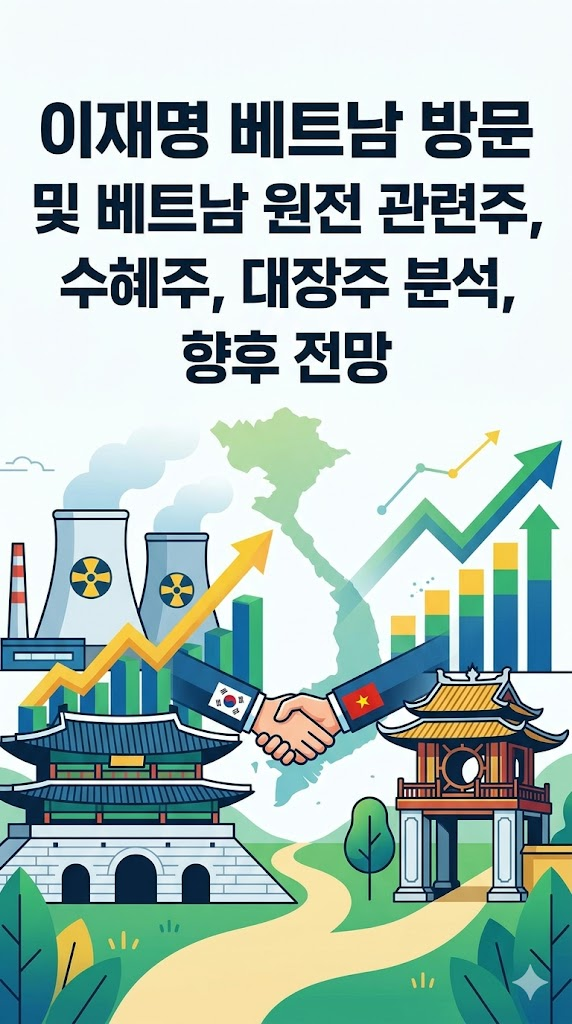 이재명 베트남 방문 및 베트남 원전 관련주, 수혜주, 대장주 분석, 향후 전망