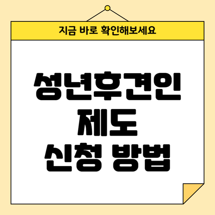 성년후견인 제도 신청 방법