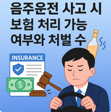 음주운전 사고 시 보험 처리 가능 여부 처벌 수위