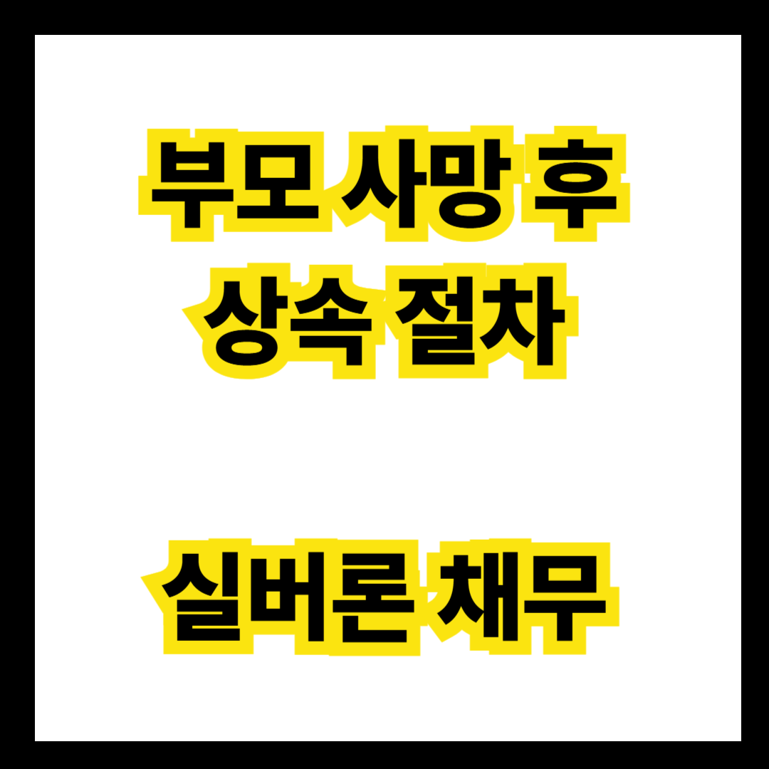 부모 사망 후 실버론 채무