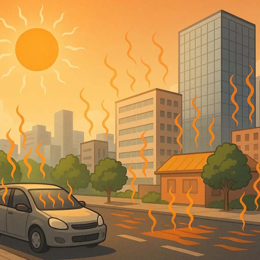 태양 복사열과 도시 폭염의 관계