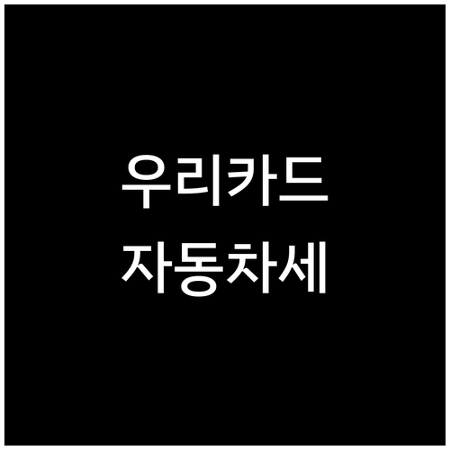 우리카드 포인트로 자동차세 절약하는 ..