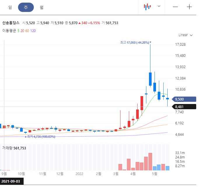 신송홀딩스 주가 전망1