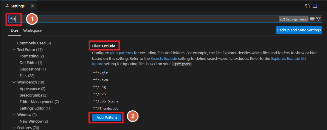 VS Code 전체 검색 설정