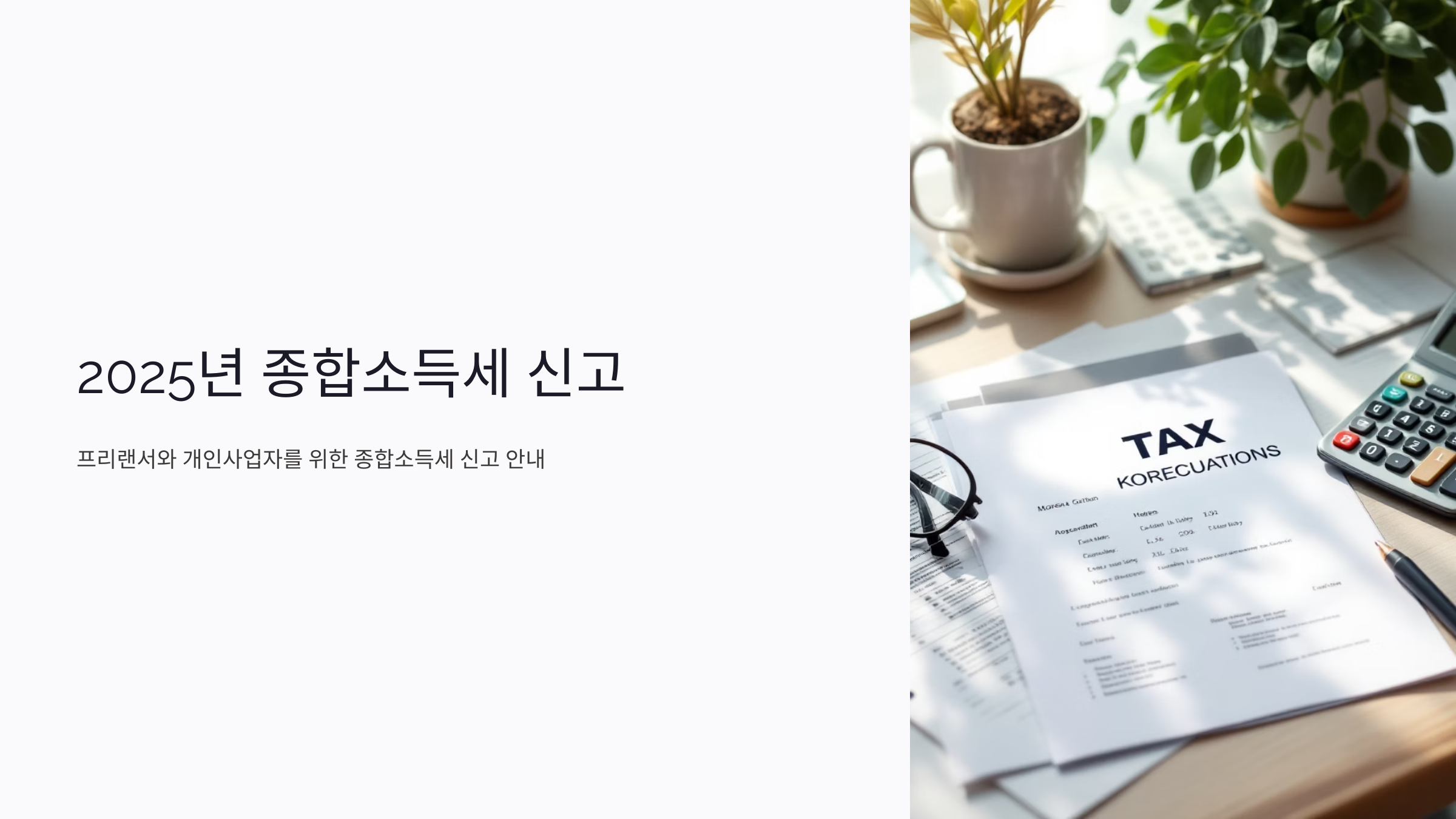 종합소득세 신고