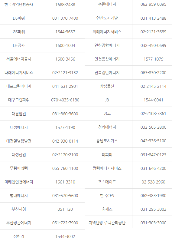 에너지바우처 지역난방 가맹점