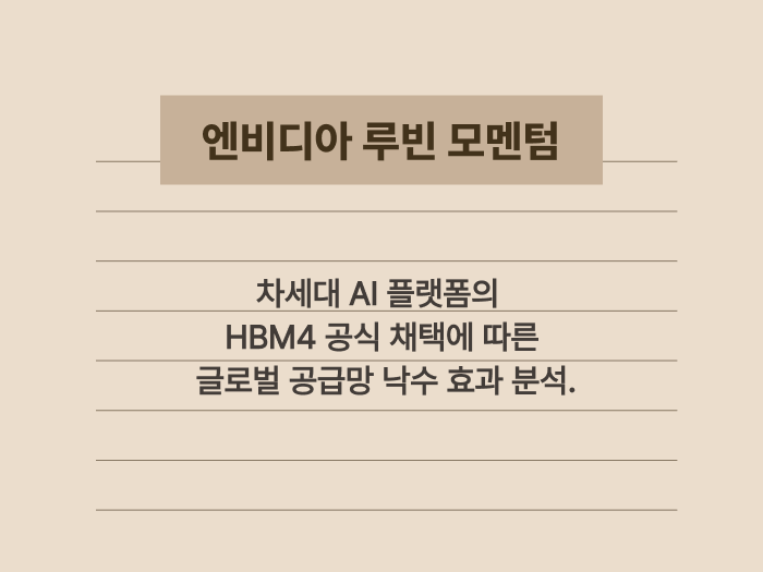 엔비디아 차세대 칩셋 출시가 HBM4 공급망 기업들에 미치는 영향 요약 이미지