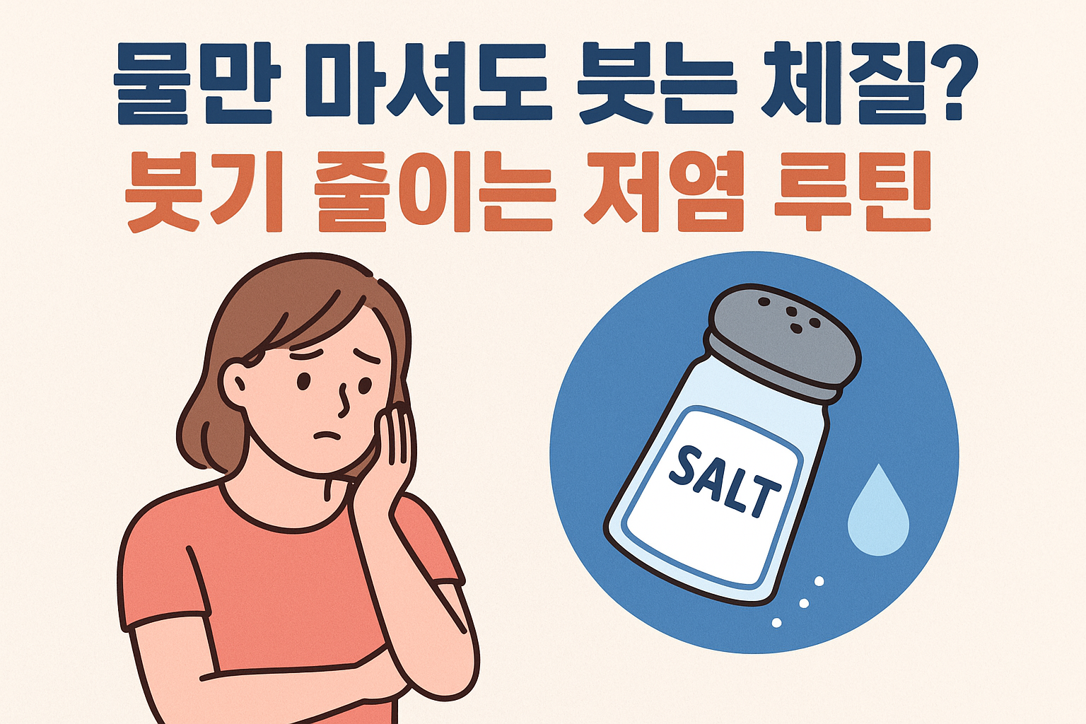 물만 마셔도 붓는 체질? 붓기 줄이는 저염 루틴 완전 가이드 관련사진