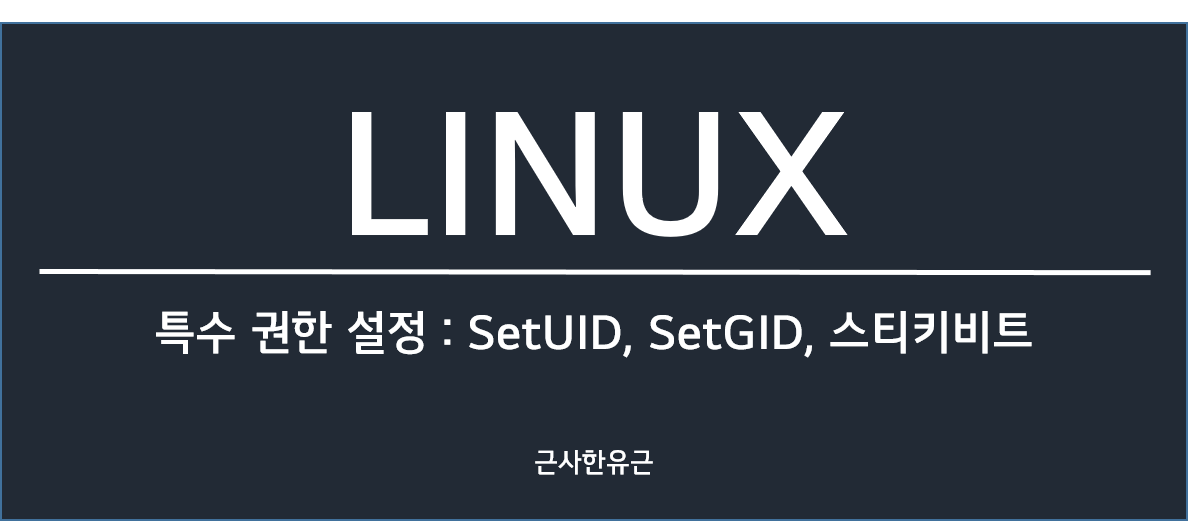 리눅스 특수 권한,SetUID,SetGID,스티키비트