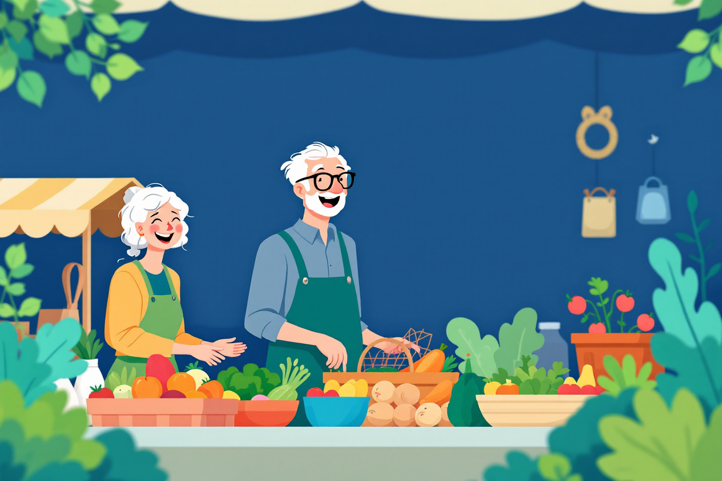 연금받고 시장보는 기초연금 수급조건 대상자 노부부