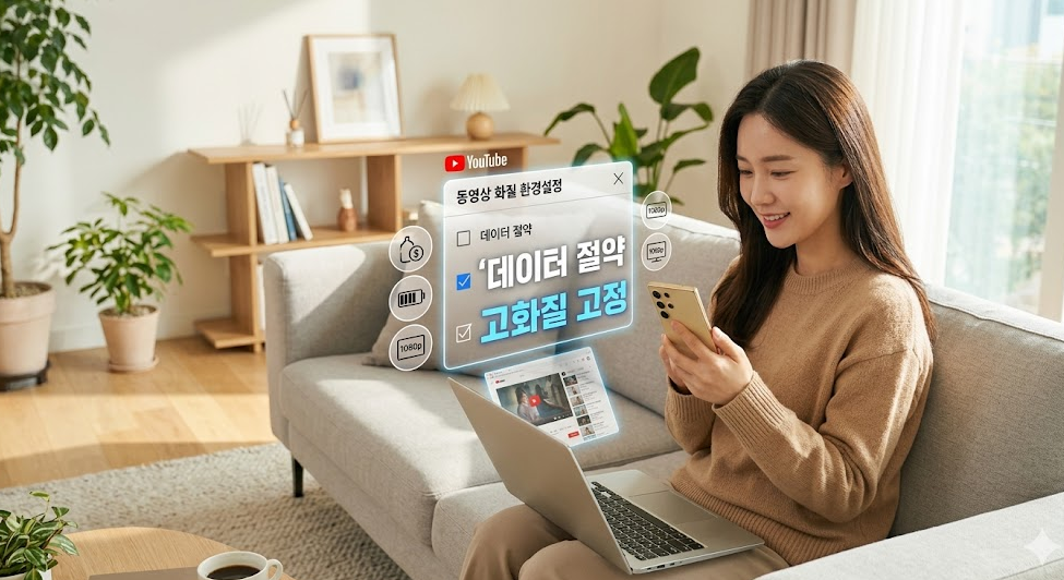 유튜브 화질 고정 설정으로 데이터 낭비 막고 끊김 없는 시청 환경 만드는 법