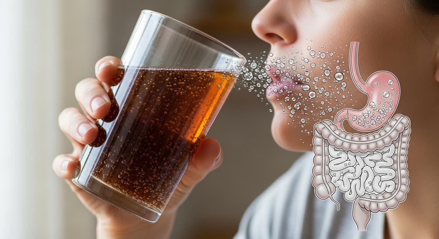 물 대신 음료를 많이 마시면 가스가 늘어요