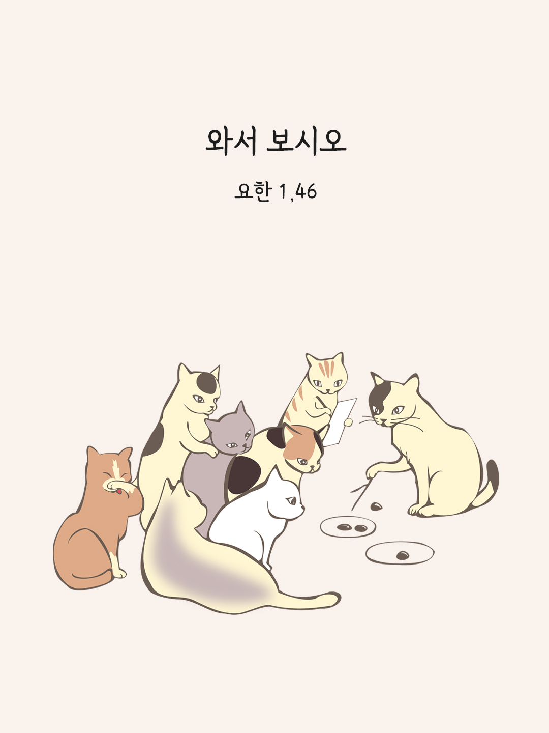 와서 보시오. (요한 1,46)