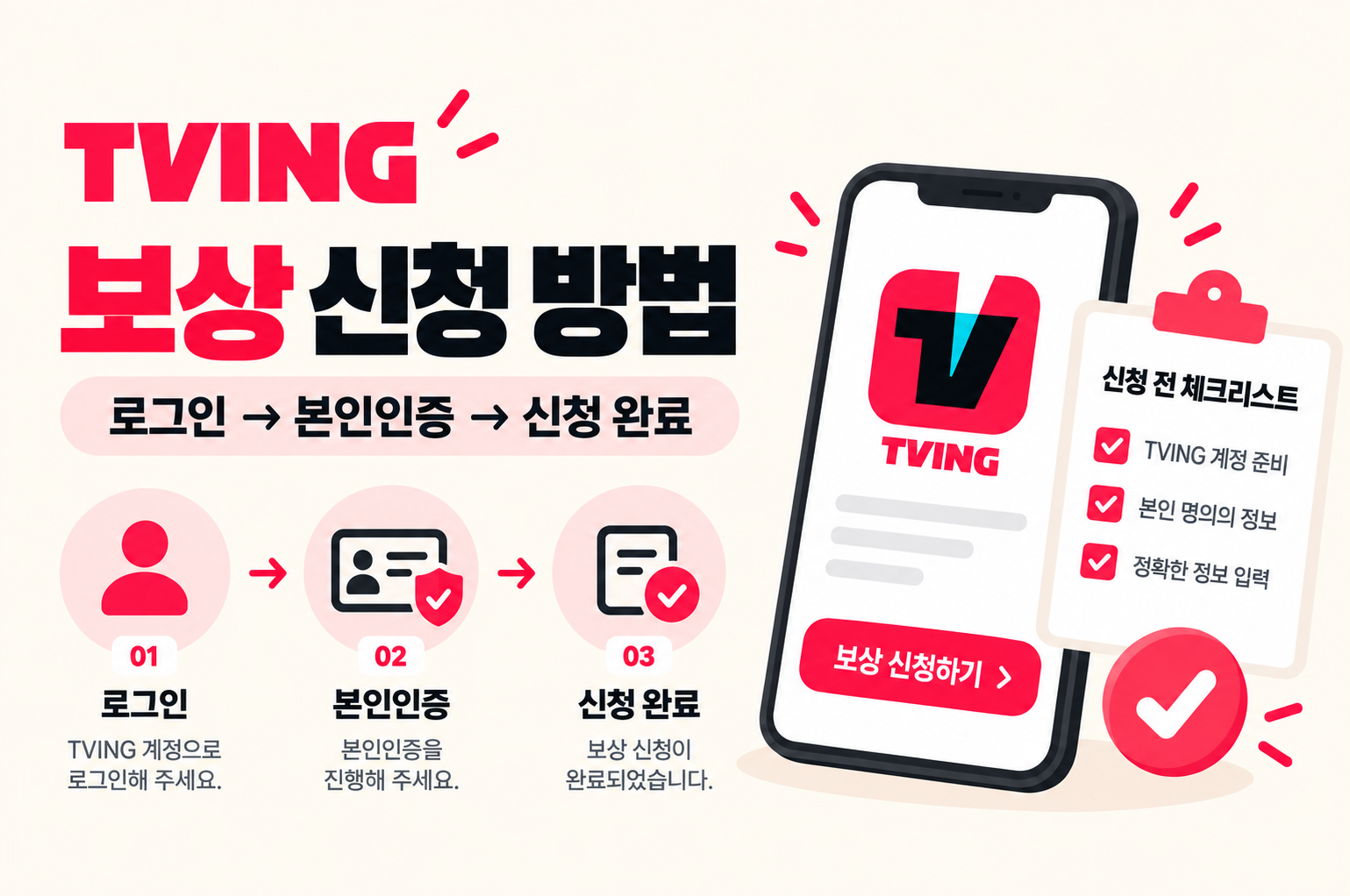 티빙 개인정보 유출 보상 신청방법