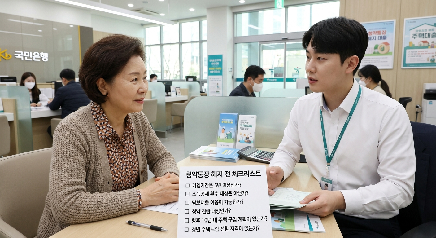 청약통장 해지 전 체크리스트