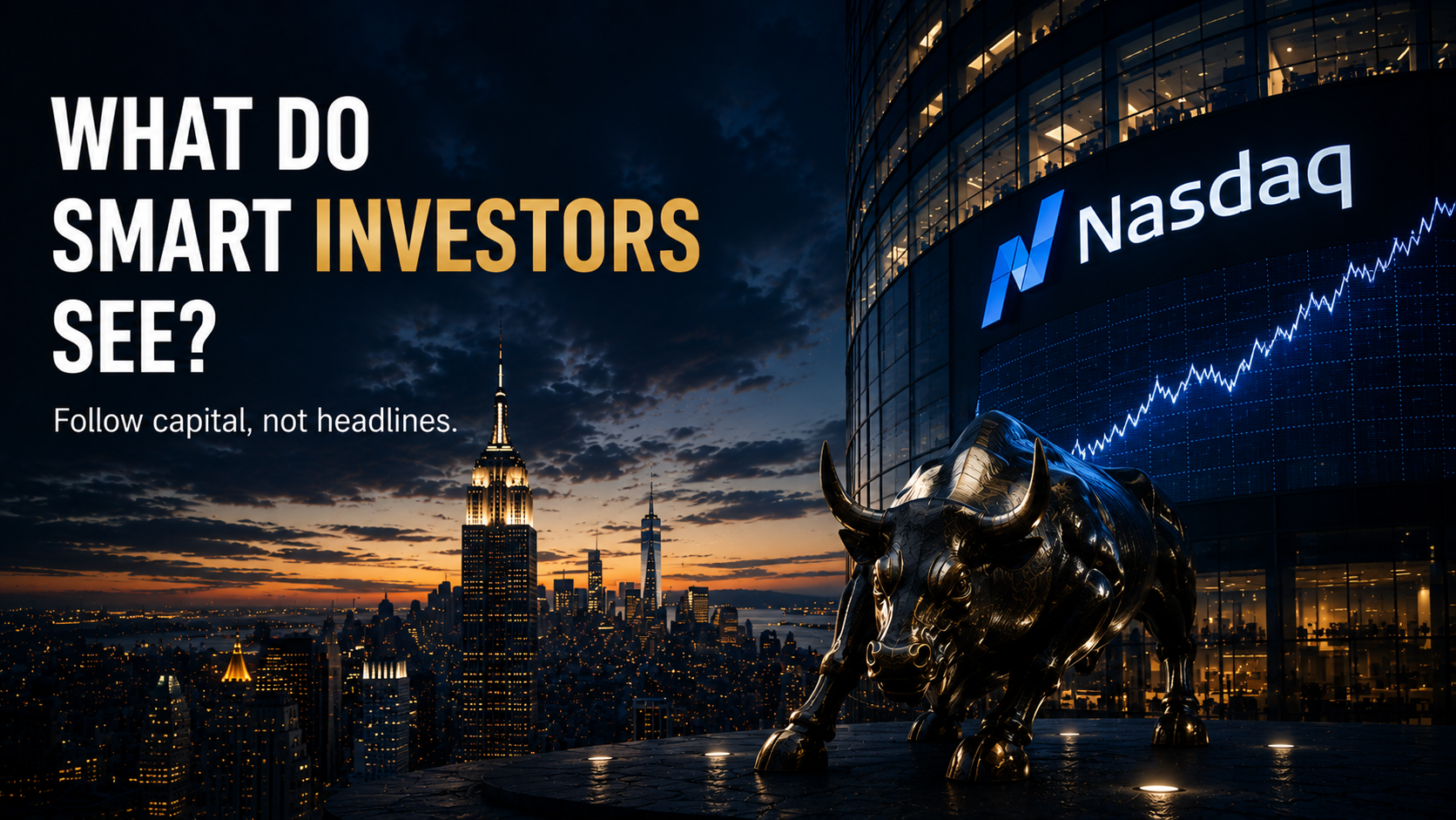 *Cinematic illustration of long-term investing focused on capital flows, market leadership, and sustainable wealth creation.*