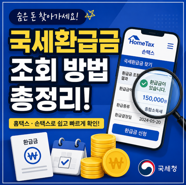 국세환급금 조회 방법 총정리! 숨은 환급금 1분 만에 확인하는 법