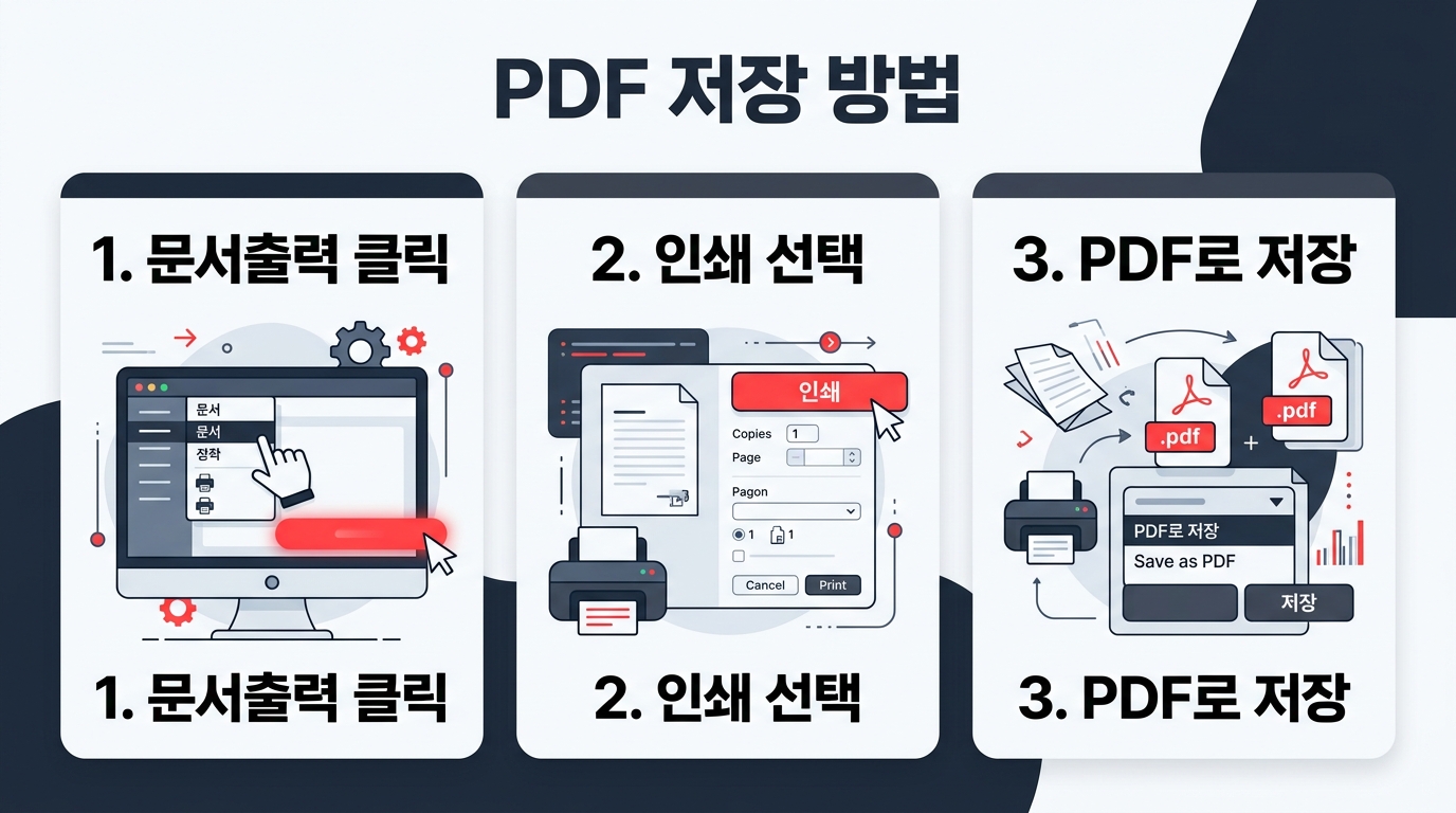 주민등록등본 PDF 저장 방법