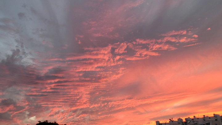 추석날 응봉교 명품 저녁노을