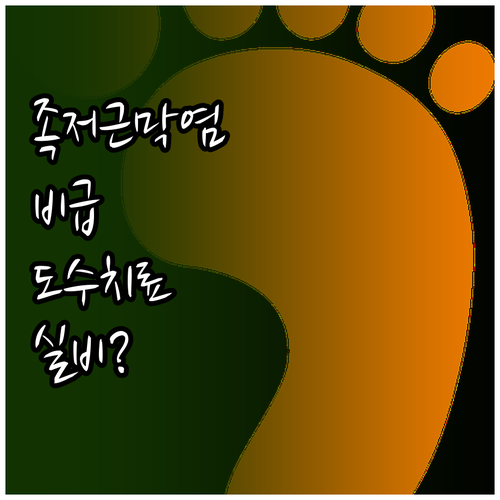 족저근막염 주사와 도수 치료 실비 청..