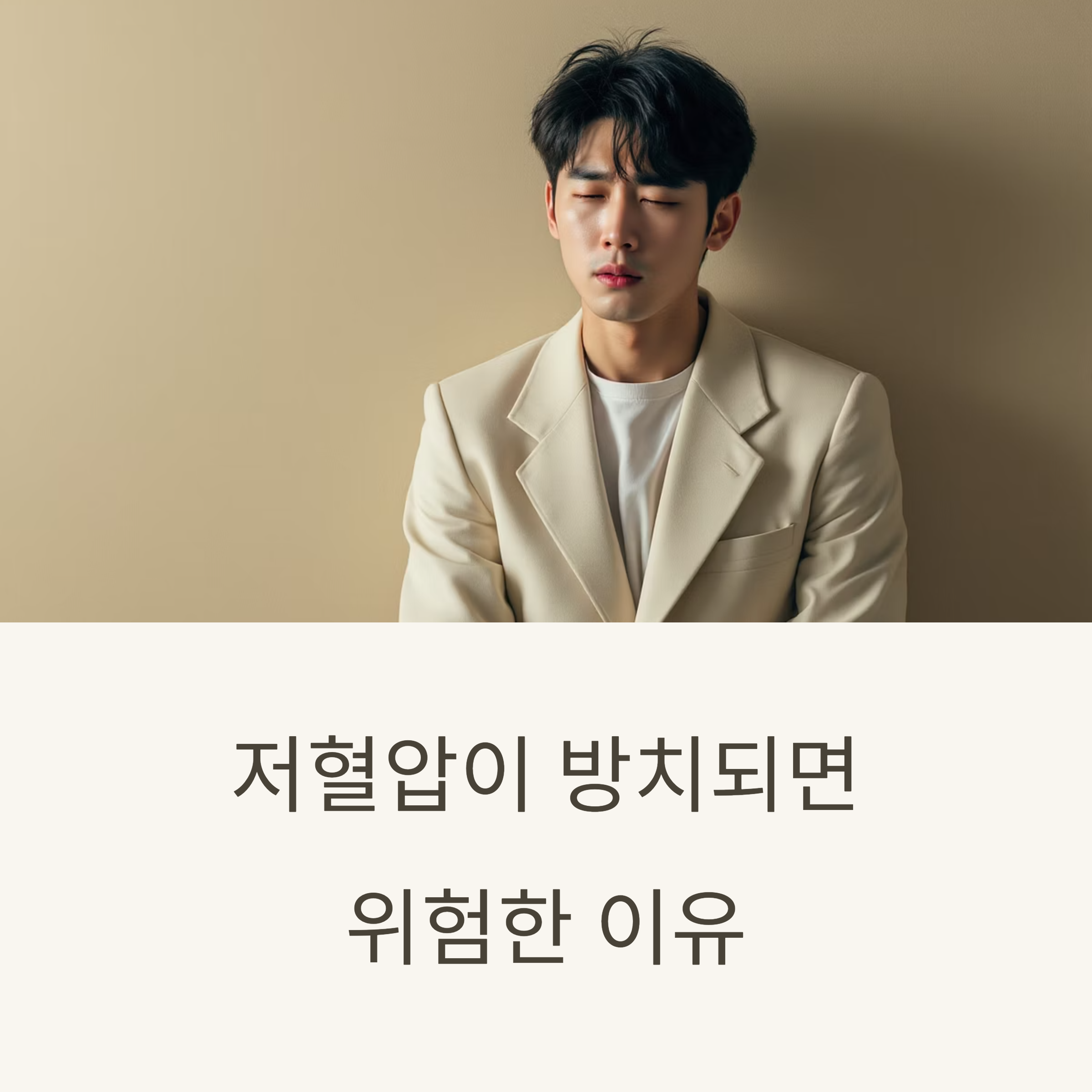 저혈압이 방치되면 위험한 이유