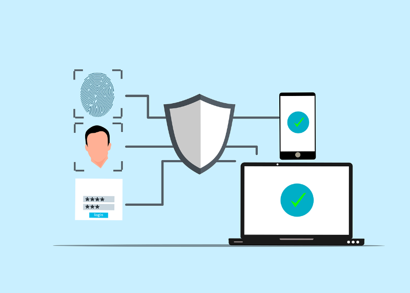 보안 강화 옵션. 지문 인증, 얼굴 인식 등